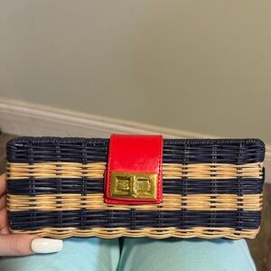 J. Crew Straw clutch